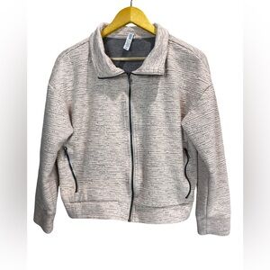 RBX Light Pink Zip Up Jacket Size M Speckled Athletic Full Zip Activewear Gym